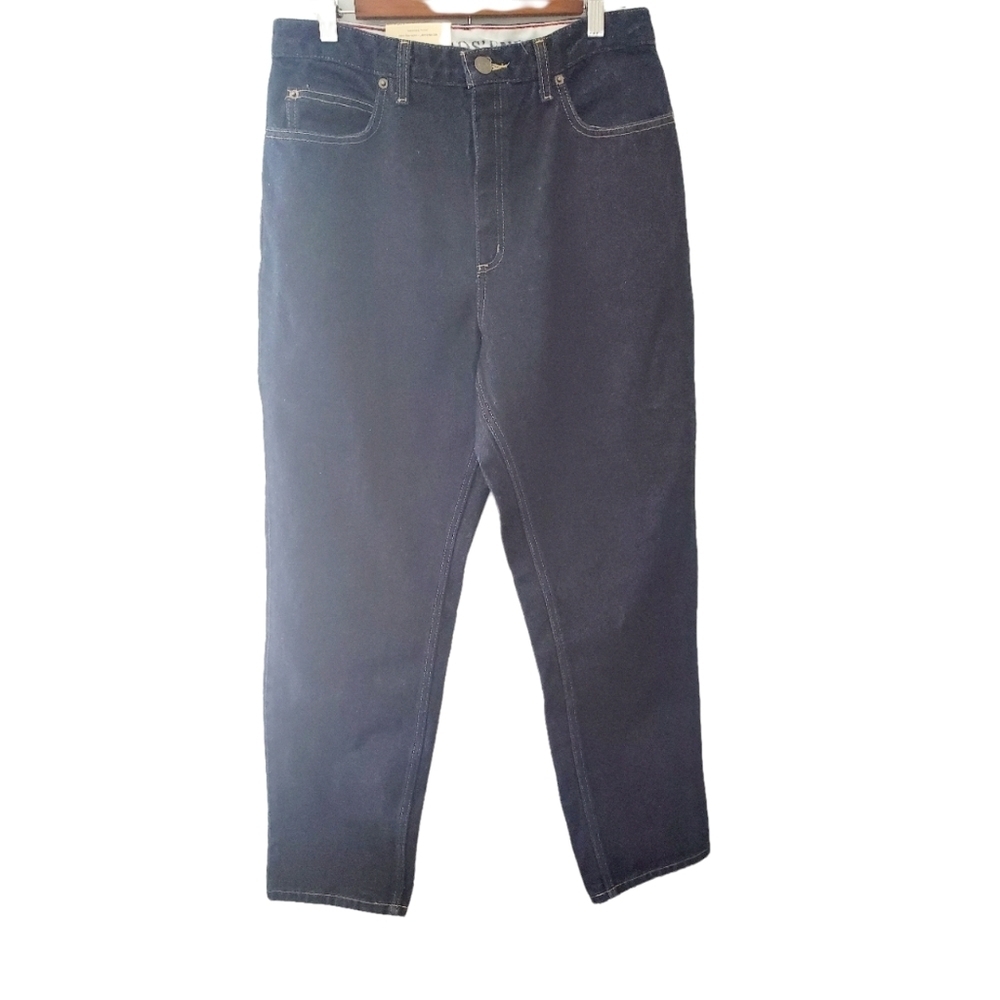 Landś End Dark Denim Original Traditional Tapered Jeans Size 12Px28 NWT